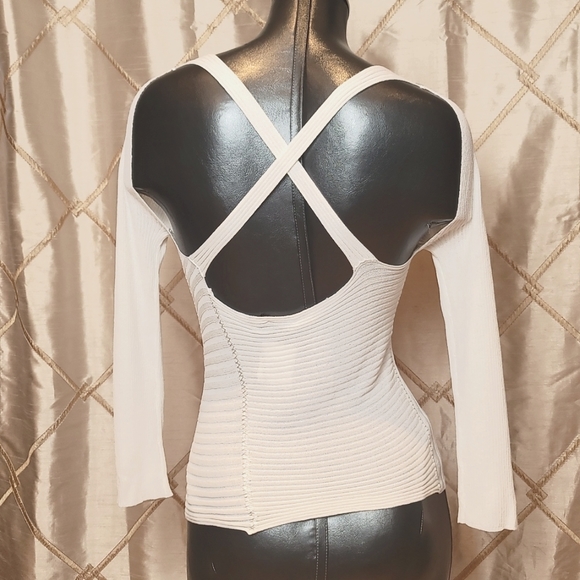 Just Cavalli Tops - Roberto Cavalli brand new without Tags open back gorgeous white top sz 44